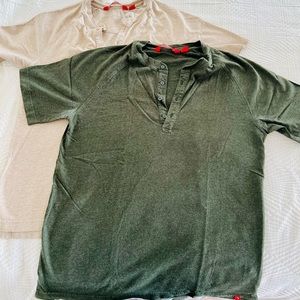 Men’s Eastern Mountain Sports Short Sleeve Henley Button Up Tshirt Bundle